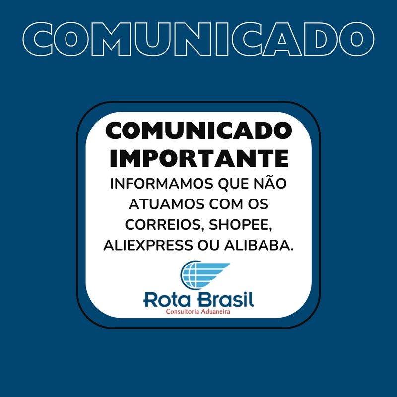 Comunicado: não estamos trabalhando junto aos Correios, Shopee, Aliexpress ou Alibaba